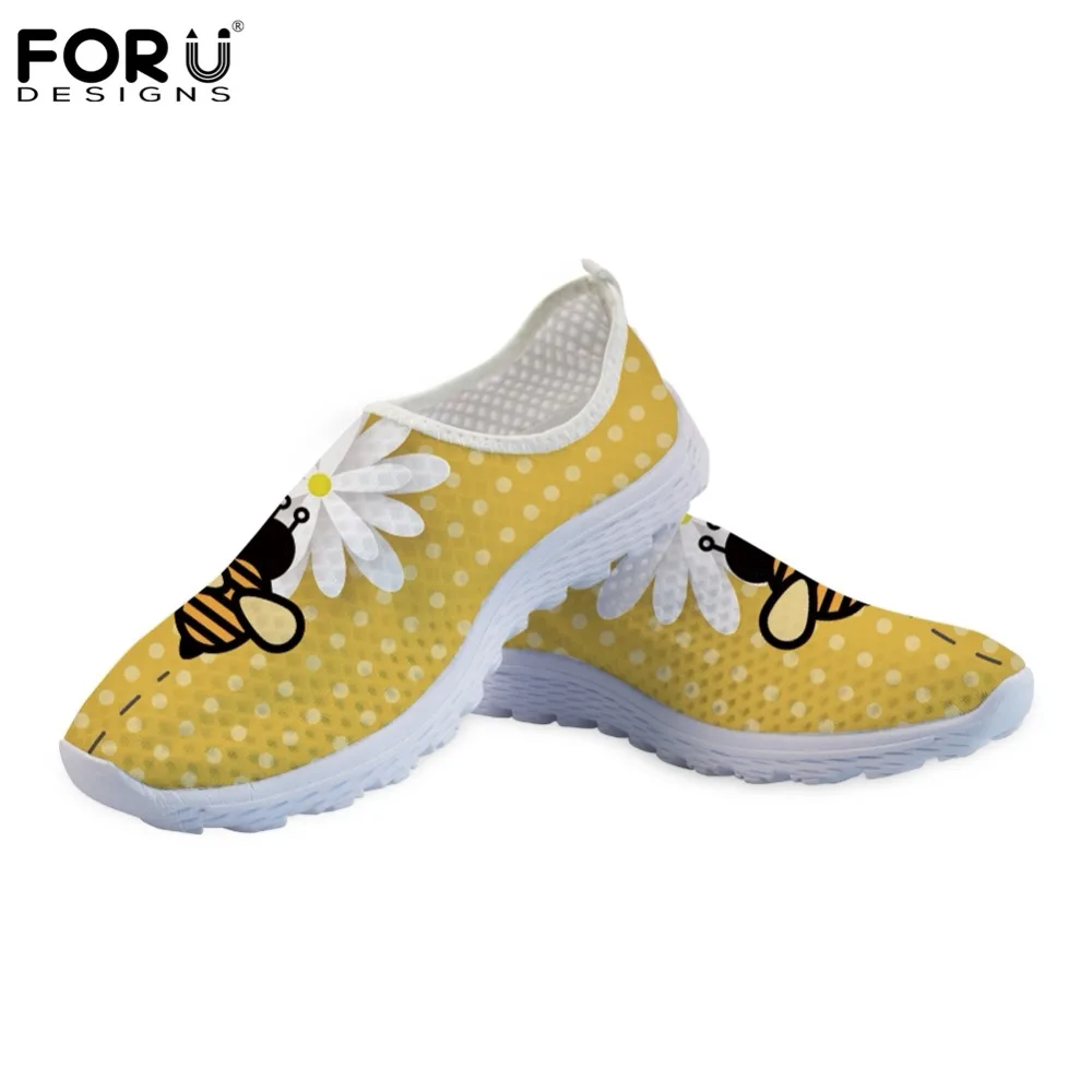 FORUDESIGNS/женские кроссовки на плоской подошве с забавным животным принтом в виде