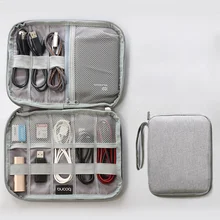 Portable Digital Gadgets Storage Bag for USB Data Cable Earphone U Disk Travel Electronics Accessories Organizer Pouch Case