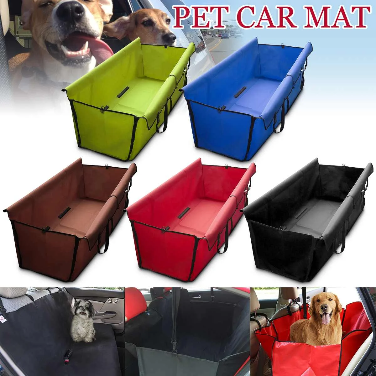 

Audew 125x40x4cm Pet Carriers Dog Car Seat Cover Oxford Waterproof Car Back Seat Cover Hammock Protector for Pet Dog Cat Mat