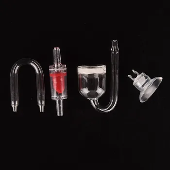 

Functional Aquarium Co2 Diffuser Kit Check Valve U Shape Glass Tube Suction Cup For Carbon Dioxide Generator 4mm Inside Dia Tube