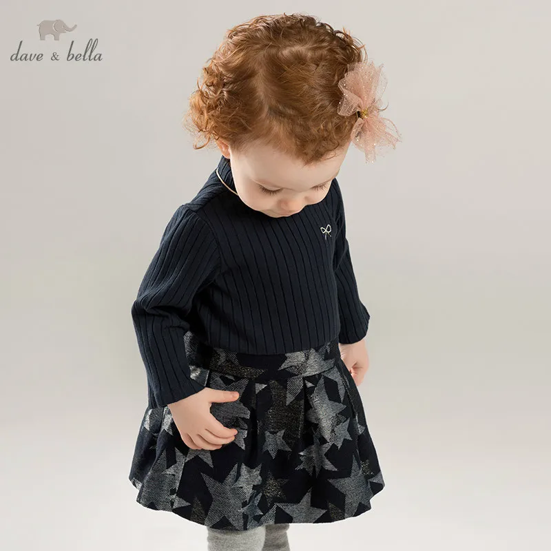 

DB8694 dave bella baby girls dress Long sleeve autumn dresses kids girls dress children birthday party boutique dress