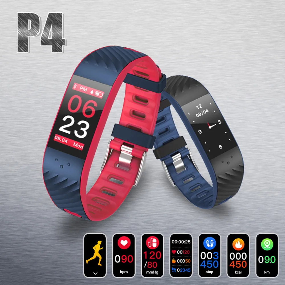 

2019 Heathy Men Women Bluetooth Wristband Blood Pressure Watch Blood Oxygen Heart Rate Monitor Smart Watches For IOS Android #A