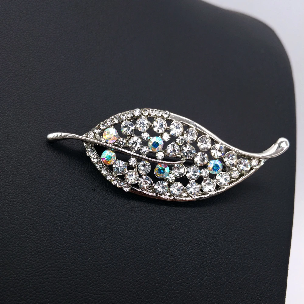 Buy New Fashion Brooch Pins Leaf Shape Silver Color