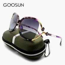 GOOSUN Fashion Polarized Sunglasses Women brand designer Camellia High Quality Big Sunglasses Female UV400 oculos de sol eyewear