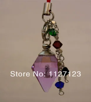 

25pcs/lot purple cone Rice vials pendants rice vial pendant perfume empty glass bottle glass spray perfume bottl