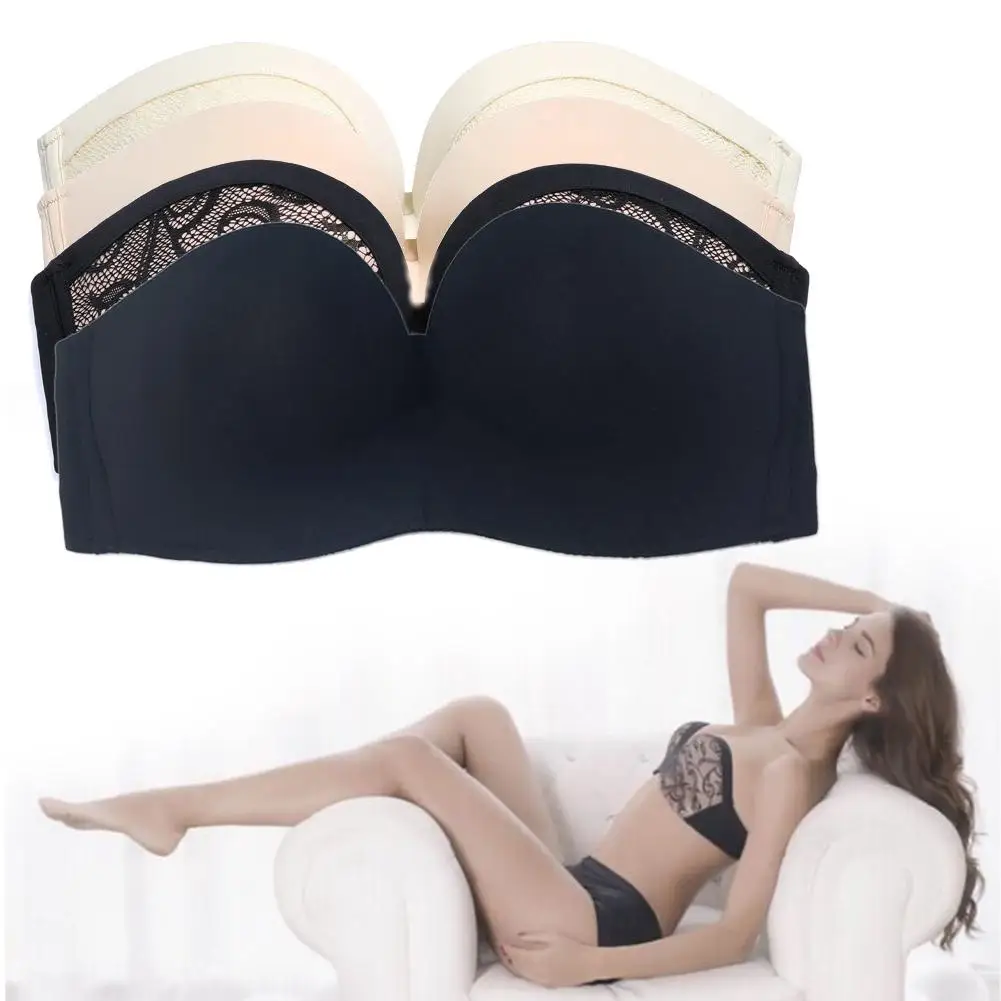 

Women Strapless Anti-slip Bra Women Invisible Strapless Bra Anti-slip Sexy Push Up Bras Wireless Girls Fashion Desigh Underwear