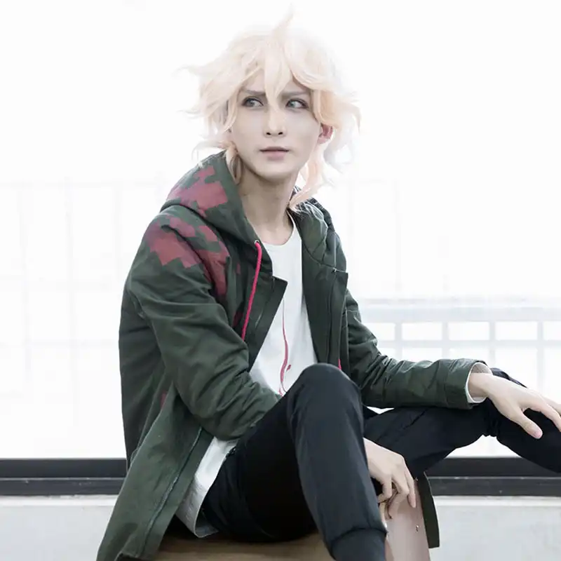 Harrypetter Komaeda Nagito Cosplay Costume Adult Anime Cosplay Printing Hoodie Jacket Pullover