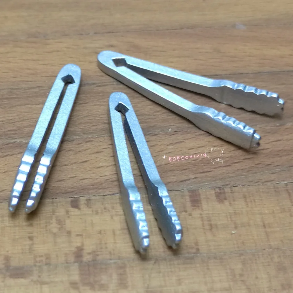 

Dollhouse Miniature 1:12 Toy Kitchen 3 pieces Metal Silver Clip Food SPO667