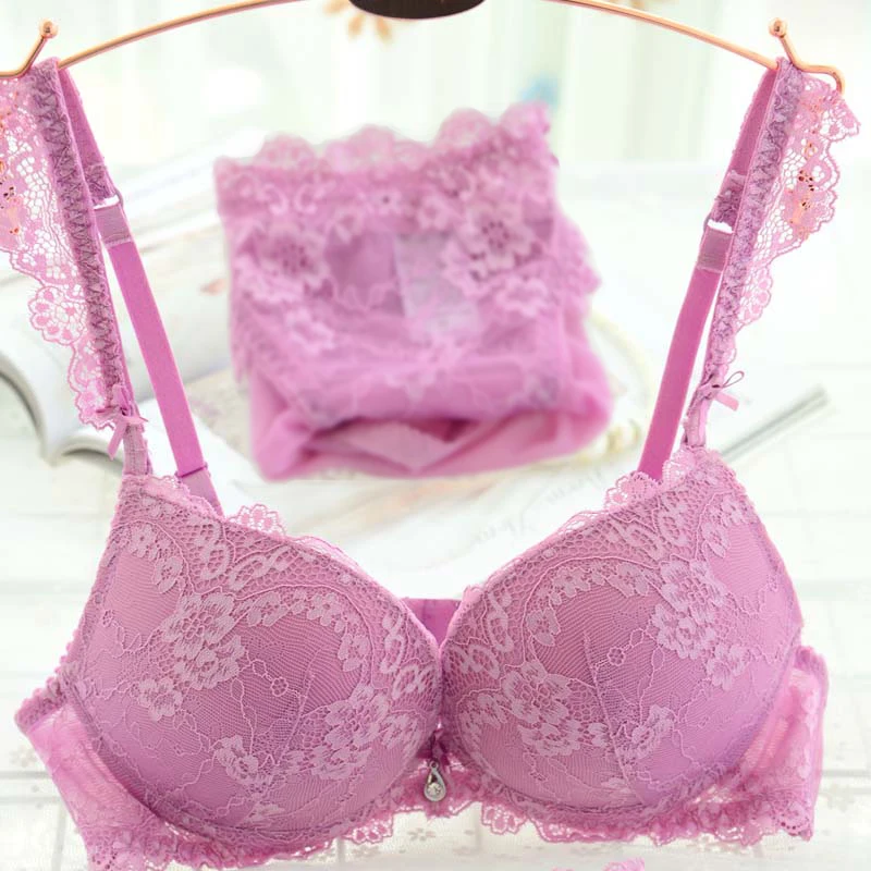New Women's underwear Set Lace Sexy Push-up Bra And Panty Sets Bow Comfortable Brassiere Young Bra Adjustable Deep V Lingerie New Women's underwear Set Lace Sexy Push-up Bra And Panty Sets Bow Comfortable Brassiere Young Bra Adjustable Deep V Lingerie