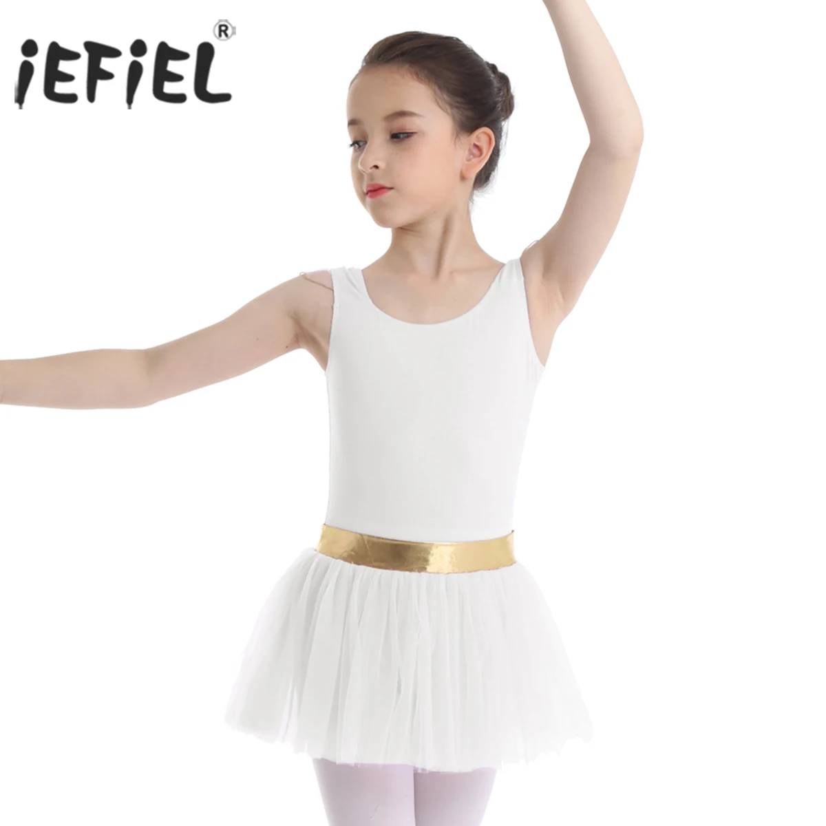 Kids Girls Lace Fly Sleeve Leotard for Dance Gymnastics Ballet Unitards Costume