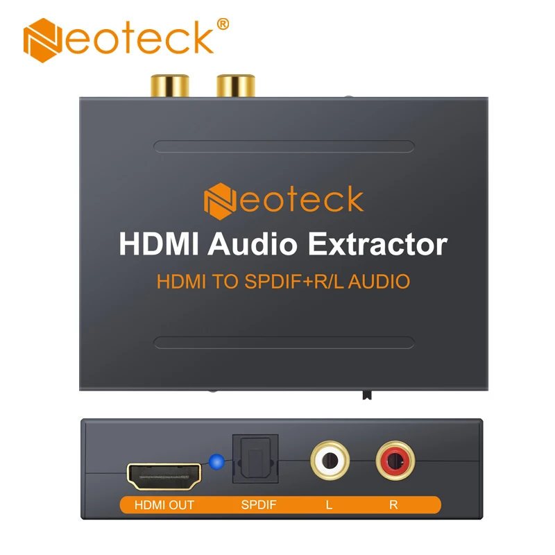 Neoteck HDMI to Optical Toslink Spdif R/L RCA Analog HDMI Video Adapter Splitter HDMI to HDMI Audio Extractor For HD Box PS3 PS4