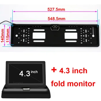 

5 / 4.3 inch Monitor Display for Russian European Car License Plate Frame Back up Number Plate Rear View Reverse parcking Camera