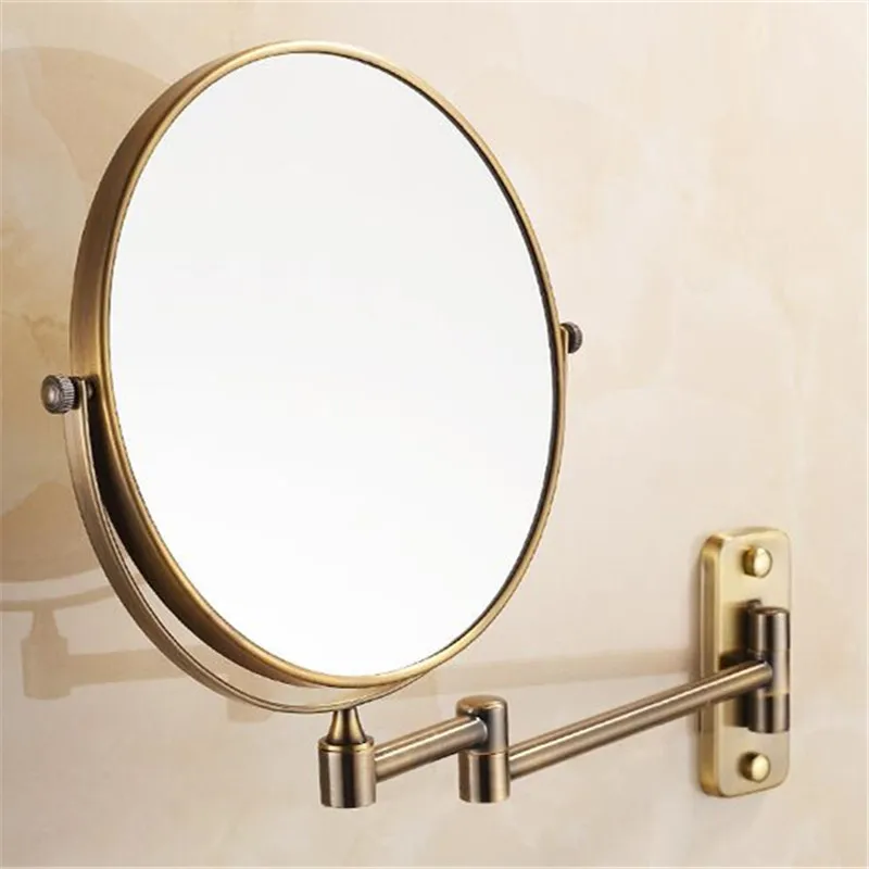 Specchio Da Parete Per Trucco RECKODOR Con Ingrandimento 1X/5X E Luce LED, 8 Pollici, Braccio Estensibile Girevole 360°, Luminosità Regolabile Touch, Cromo