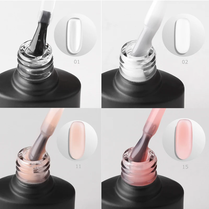 MSHARE UV Builder Gel Quick Extension Nail Tips Camouflage Acrylic Nail Art Gel Lacquer Semi Permanent Gel Polish Base Top Coat