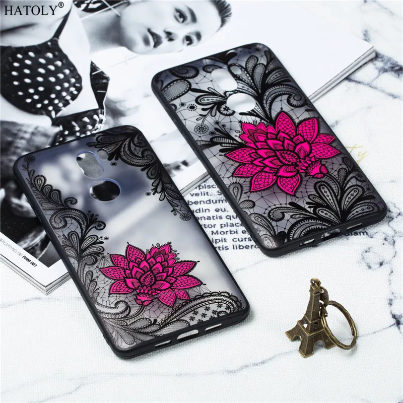 

Phone Case For Xiaomi Mi 5S Plus Case Silicone Cover Xiaomi Mi 5S Plus Case Flower Capas Back Cover TPU +PC Lace Rose Case