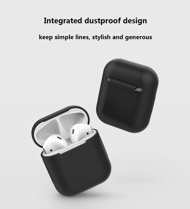 Soft Silicone Case For Apple Airpods charging Box Case Shockproof Earphone Protective Coverfor Airpods Accessories with Hooks3