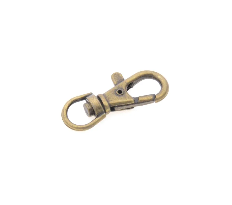 

MIAOCHI 5PCs Antique Bronze Lobster Swivel Lobster Clasps Clip for Hook Key Ring Unwelded Leather Bags 39*17mm