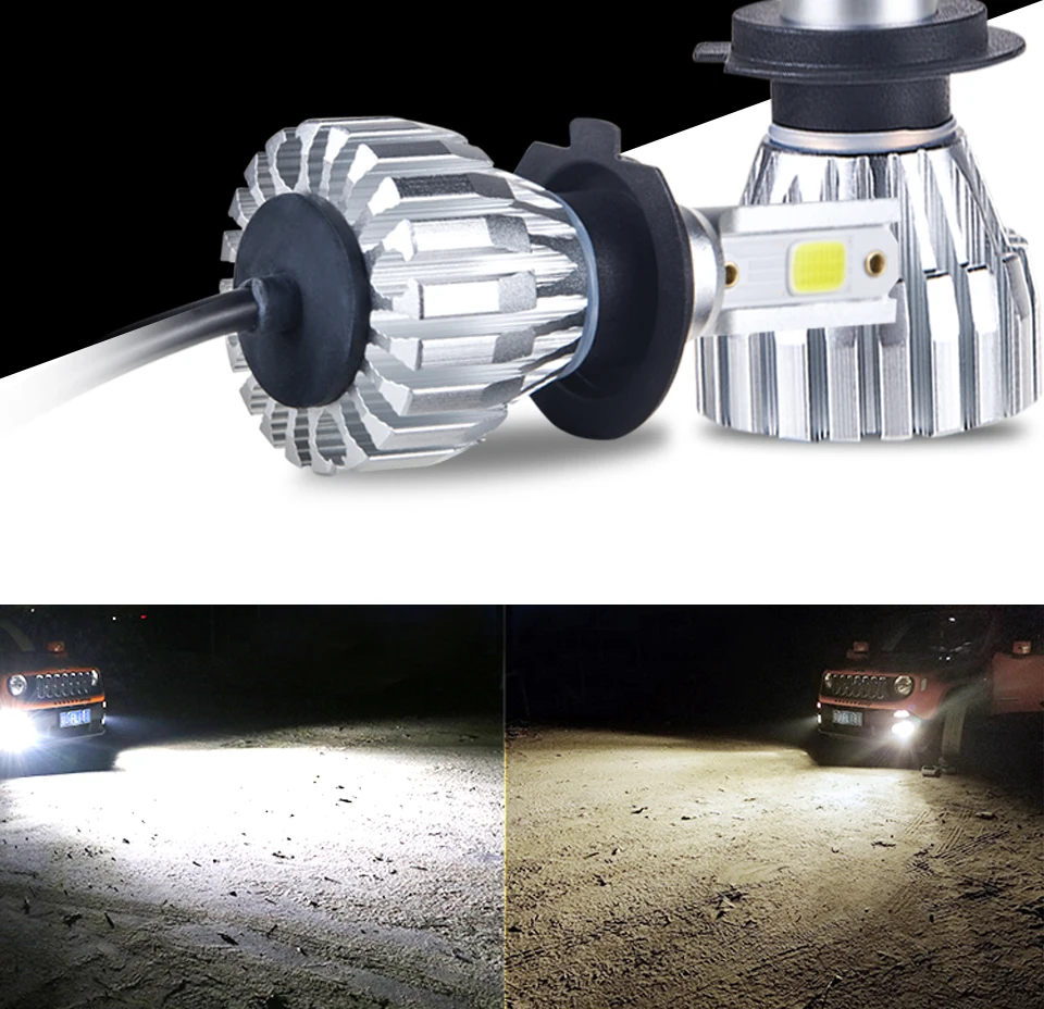 12V 4300k H1 H7 Led Car Lamp Low Beam 6500K 50W HB3 Hir2 HB4 5000LM Auto Light For Nissan Armada Axxess Cabstar Cabstar E Dualis (4)