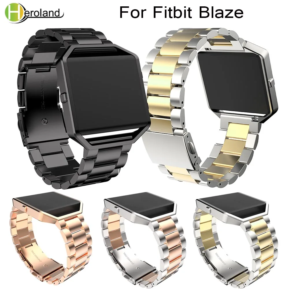 Ремешок сменный из нержавеющей стали для смарт часов Fitbit Blaze 23 мм|Ремешки часов| |