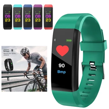 

ID115HR PLUS Heart rate measuring device Color screen smart bracelet Waterproof pedometer Sports Bluetooth smart bracelet