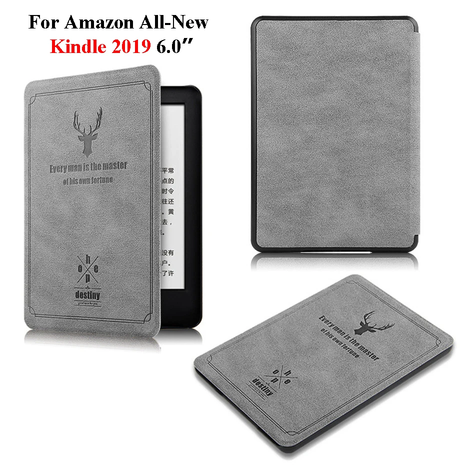 

For New Kindle 2019 10th Generation Case Ultra Slim Smart Folio PU Leather Cover For Amazon Kindle Youth 2019 6.0''