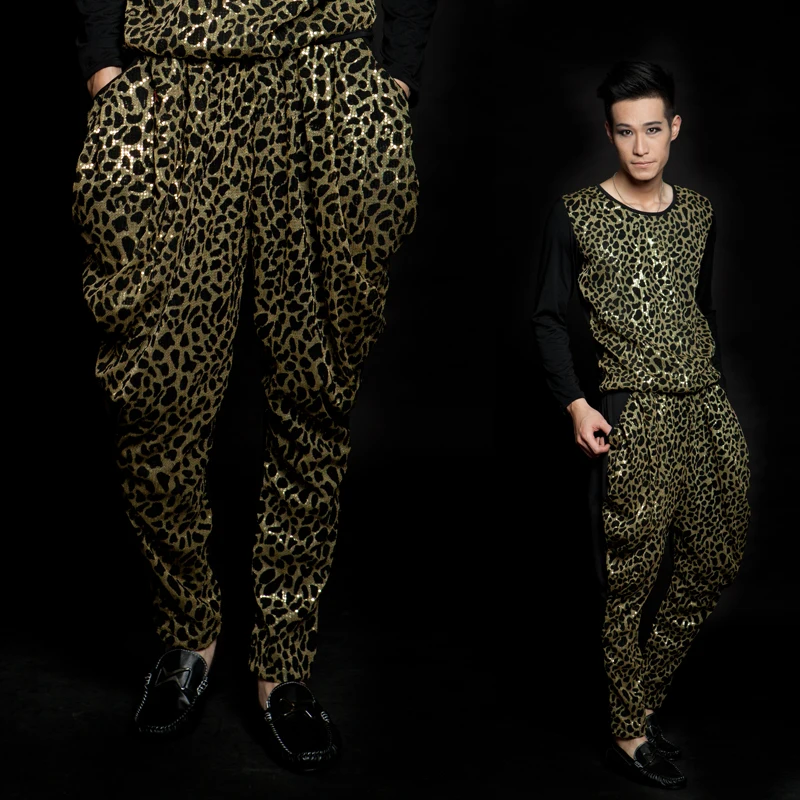 Original designer slim leopard print paillette set 1