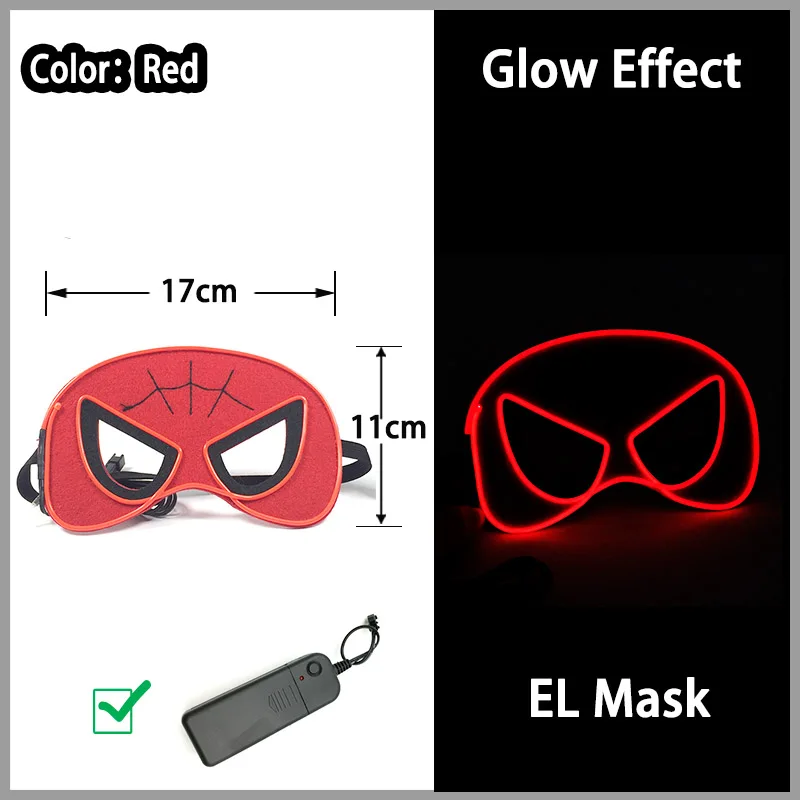 12 стилей энергосберегающая светодиодный неоновая маска 10 цветов на выбор el wire маска с питанием от DC-3V драйвера для украшения Хэллоуина - Цвет: Type 02