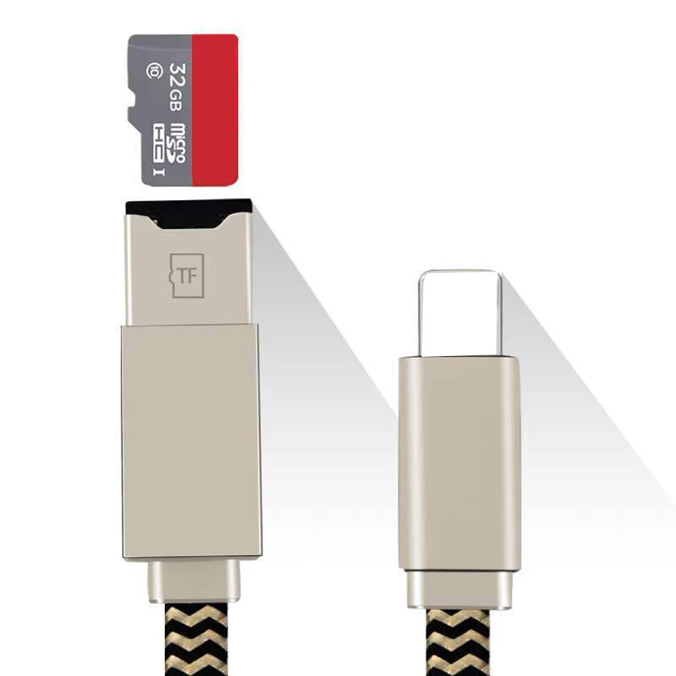 

FAT32 exFAT USB cord charge Cable Micro SD TF Card Reader for iPhone X XS MAX XR 5 6 6S 7 8 plus For iPad for Mac computer pc