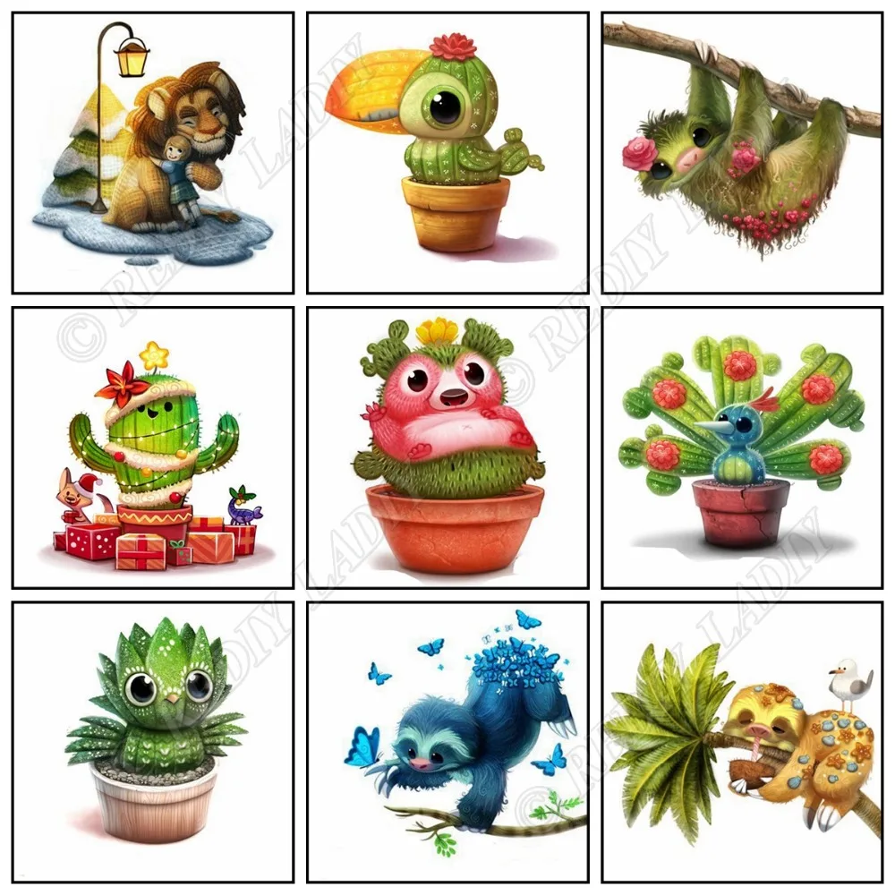 

DIY 5D Diamond Painting Cross Stitch Cartoon Sloth Diamonds Embroidery Full Square / Round Diamond Mosaic Crafts Home Decor Gift