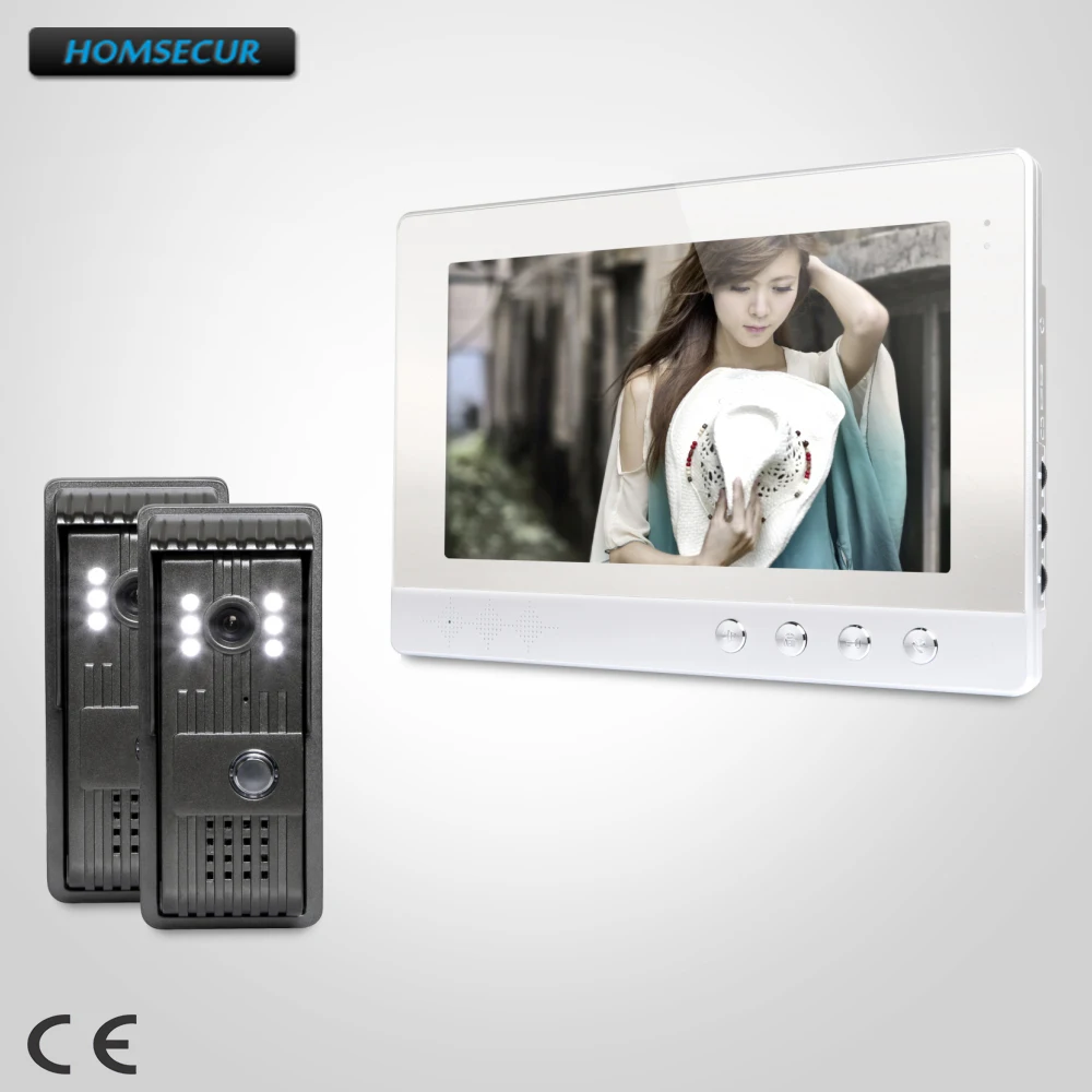 

HOMSECUR 10.1" Wired Video Door Phone Intercom System with Intra-monitor Audio Intercom XC003+XM101-S