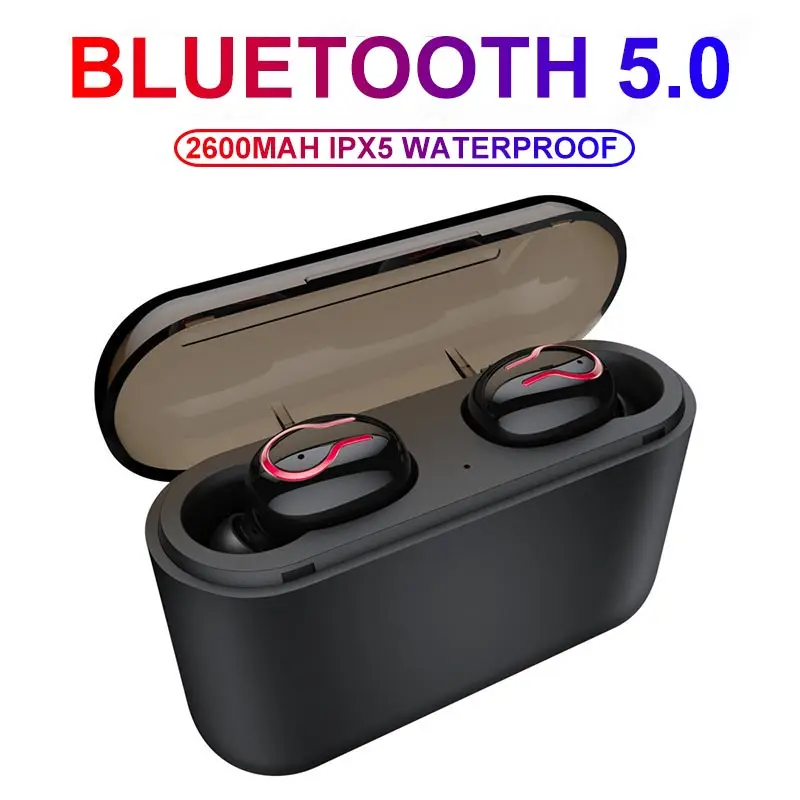 

New Q32 Bluetooth Earphones 5.0 Sports Mini TWS Earbuds with 2600mAh Charger Case Wireless Earphone for Mobile Phone