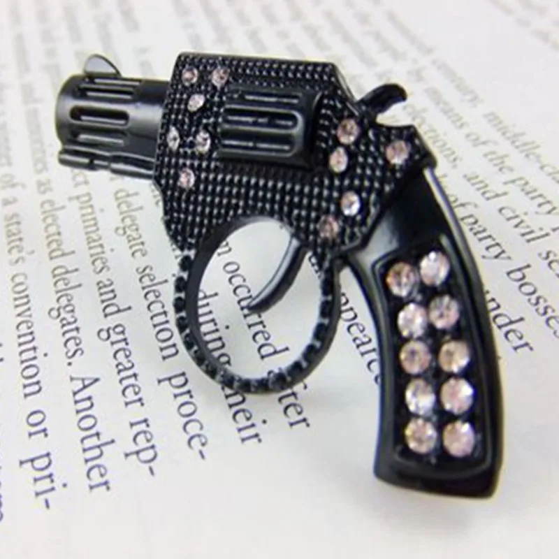 2015 Hot Antique Vintage Women's Gun Rings For Women Crystal Ring