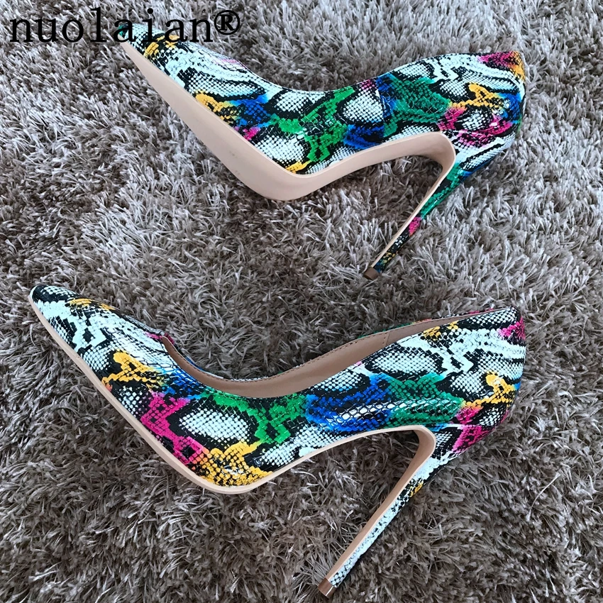 

Womens Snake Patent Leather High Heel Shoes Ladies Dress Platform Shoe Woman High Heels Lady Pointed Toe Pumps Lady Pump Shoes