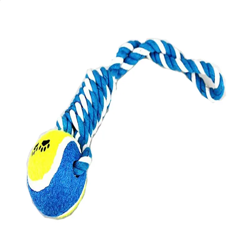 Colorful Tennis Ball Knot Puppy Pet Dog Chew Toys Rope Pet Dog Toys