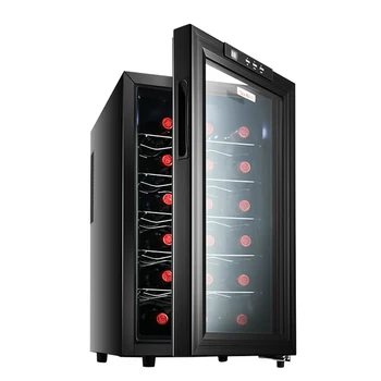 

18pcs Red Wine Refrigerator Thermostat Whisky Wine Cabinet Anti-UV Tempered Glass Door Wine Tea Storage Cabinet Electric Freezer