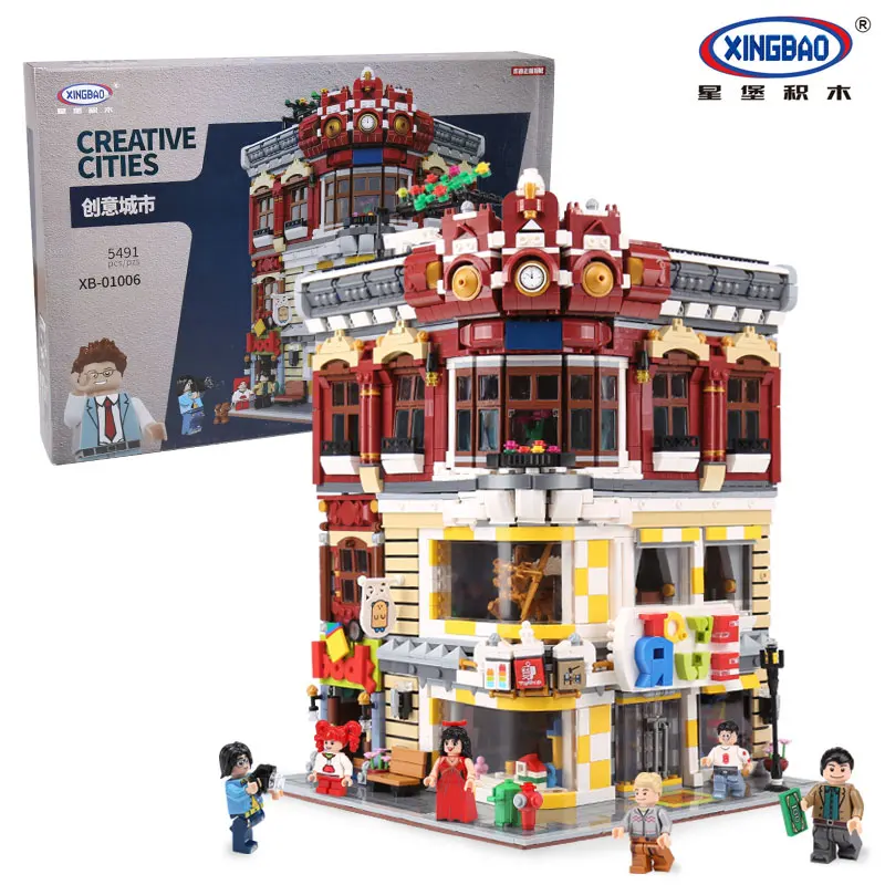 

XingBao 01006 5491Pcs Genuine Creative MOC City Series The Toys and Bookstore Set Children Building Blocks Bricks FUNNY Gift