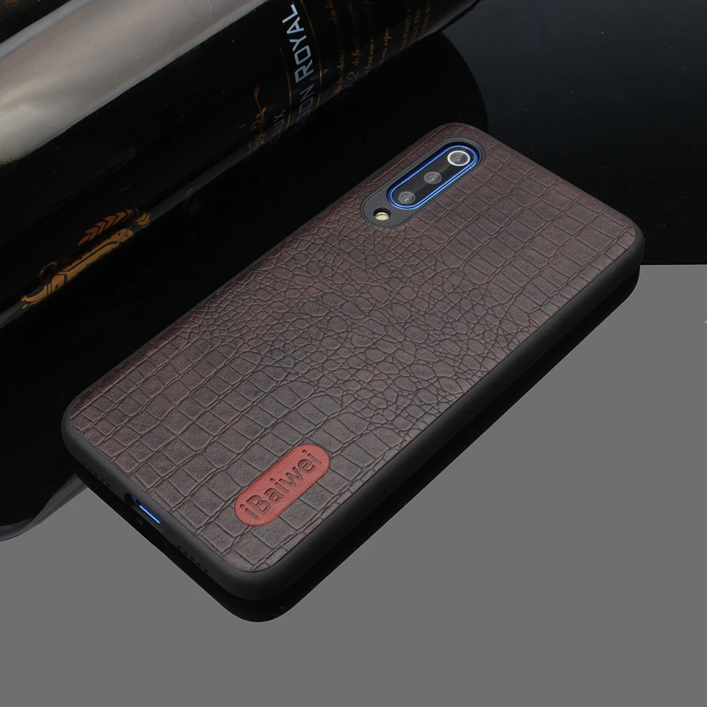 Чехол с крокодиловым узором для Xiaomi Mi 9 SE роскошный кожаный чехол из ТПУ и ПУ