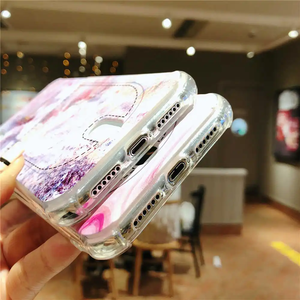 For Iphone X Case Marble TPU Case for Iphone 8 8Plus Credit Card Holder Back Cover for iphone 6 6plus 7 7plus Protective shell (13)