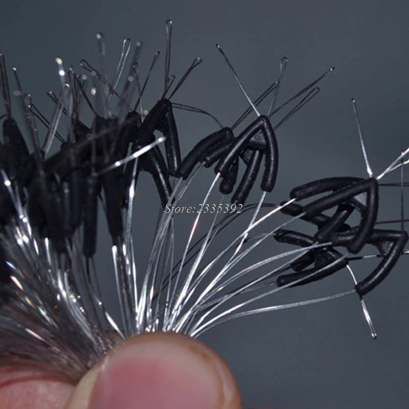 

50pcs Double Hooks Contactor Device Fishing Line Space Eight Type Space Bean Set