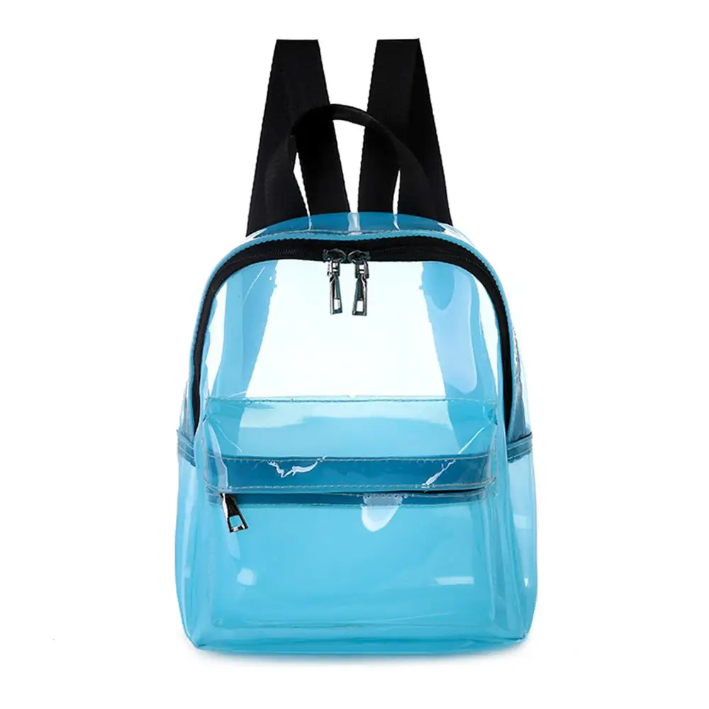 

Clear Transparent Women Backpacks PVC Jelly Teenage Girls Student Schoolbag Hit Color Travel lovely Backpacks for Girls