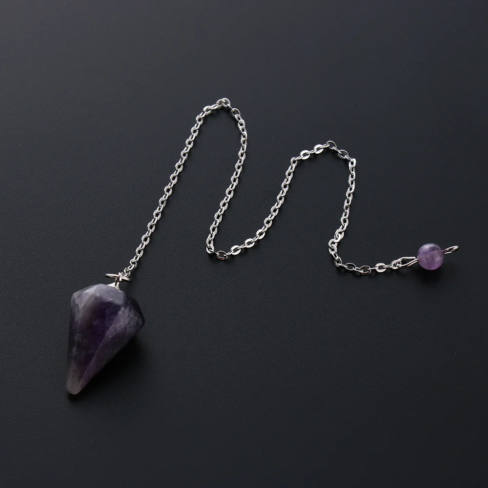 Маятниковая подвеска Reiki из натурального камня 1 шт. исцеляющий кристалл амулет