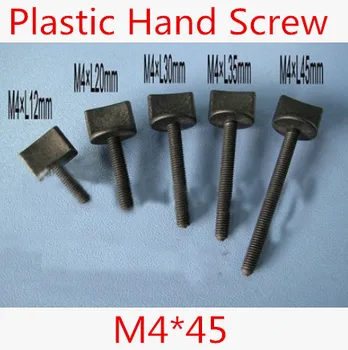

20pcs/lot M4*45 Plastic hand tighten screw, plastic adjust hand screw