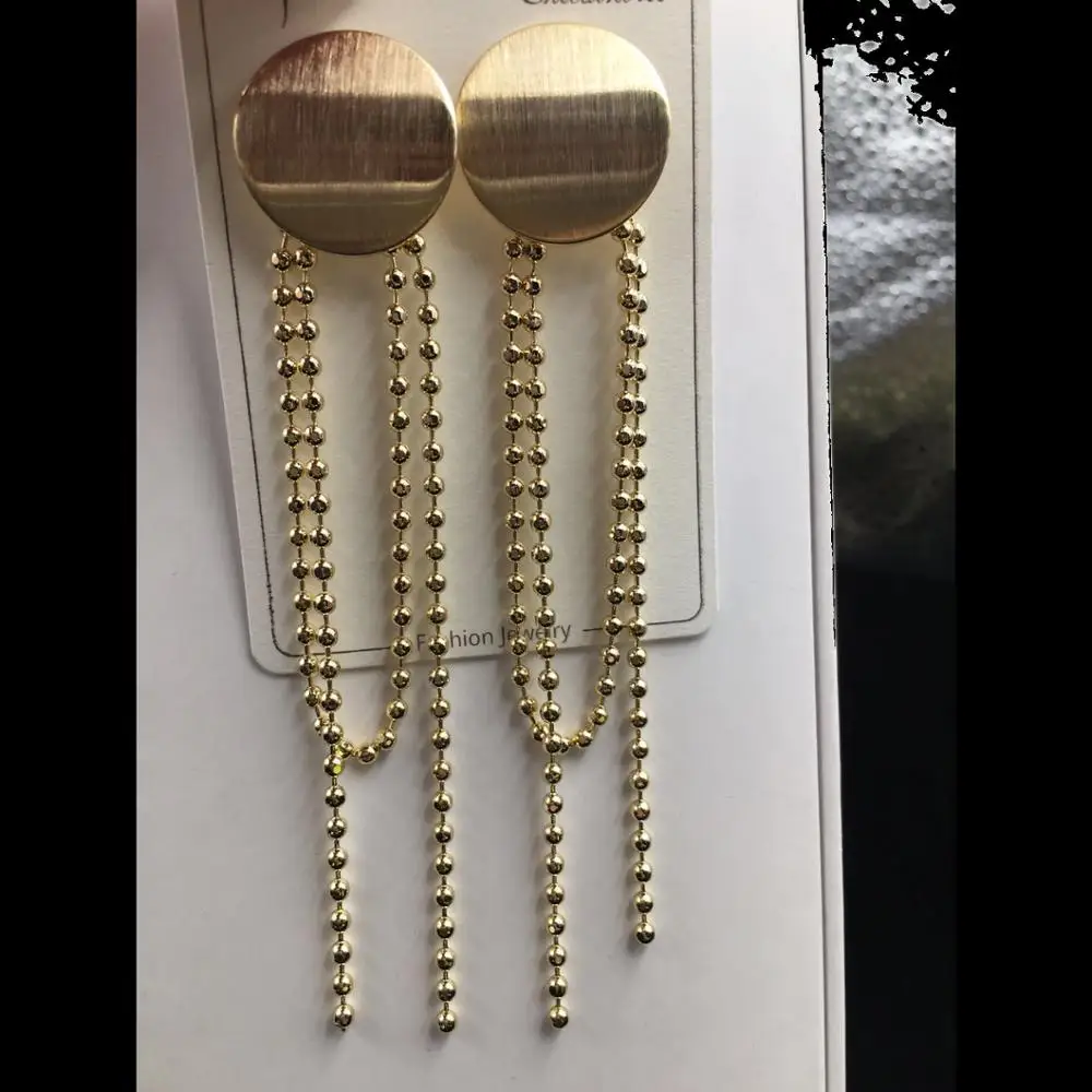

New fashion alloy tassel earrings for women's