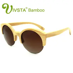 IVSTA бамбука солнцезащитные очки Для женщин очки кошачьи глаза деревянный поляризованный polaroid ручной работы в стиле ретро зеркало в