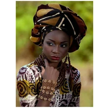 5d алмазная вышивка на заказ фото Алмазная мозаика африканская Женская Полная квадратная круглая Вышивка крестом горный хрусталь настенная stickerZP-1864