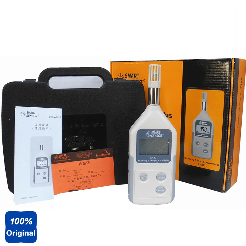 

AR827 Digital Industrial Hygrometer Humidity Temperature Meter 10%RH~99%RH