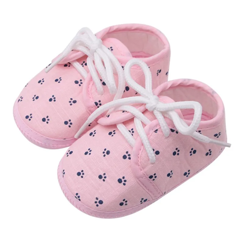 

Newborn baby girl shoes cute wave printing stitching casual style Princess kids slip shoes 0-18 months toddler shoes
