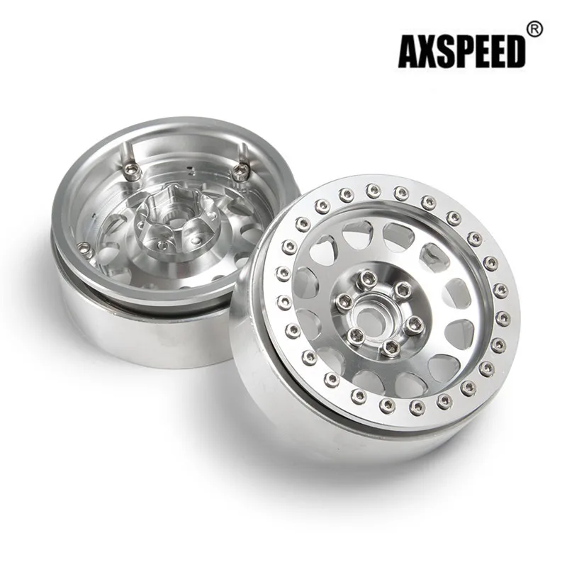 AXSPEED 4 шт. 2 Beadlock Колесные диски для Axial SCX10 RR10 Wraith 90048 90018 TRX4 1/10 RC Rock Crawler