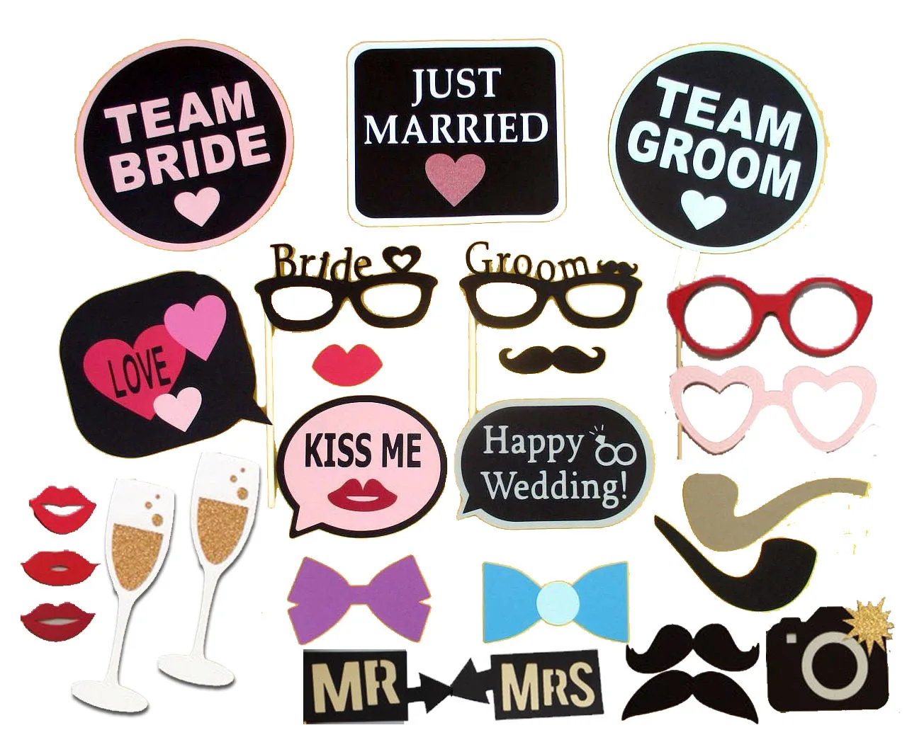 Hen Party Photo Booth Props Kit Night Games