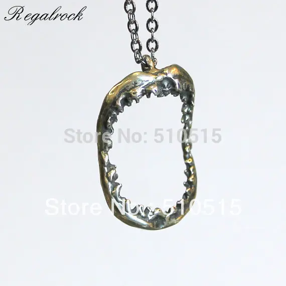 Regalrock Акула челюсть ожерелье зубы кровотечение океан большое животное Рыба кулон
